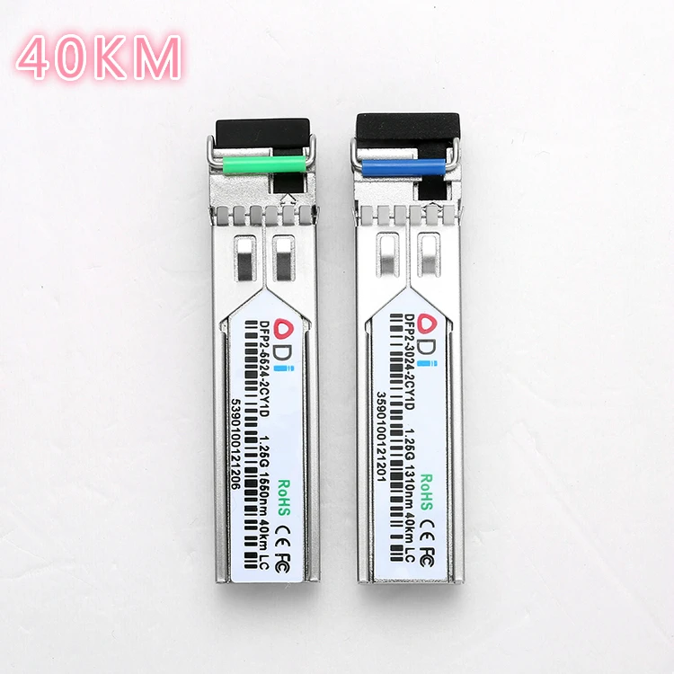 LC SFP Fiber optic module 1.25G LC 20/40/60/80/100KM 1310/1490/1550nm Single Fiber SFP Optical Module Transceiver FOR ONU OLT