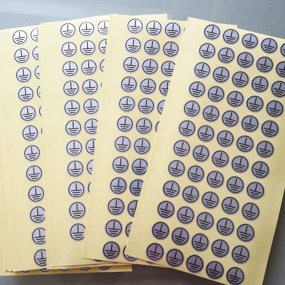 1200 Stück 15 mm GRUNDVERBINDUNG Erdigte Schaltungsanzeige Langlebiger silberner PET-Vinyl-Aufkleber Wasserdichtes Strom-Sicherheitsetikett – Detail 5