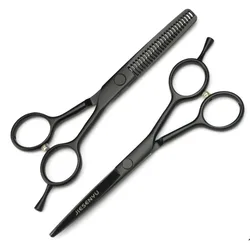 Japan 440c4 inch / 5 inch / 5.5 inch black hairdressing scissors hair barber Cutting scissors hairdressing professional scissors
