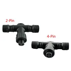 5pcs 2 PIN/4PIN T Connector Y Connector IP67 Waterproof for LED Deck Ligth Step Stairs Lamp with 2*male and 1* female Connectors