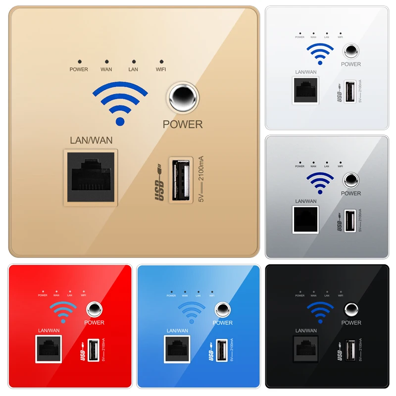 USB Socket Wall Embedded Wireless AP Router Phone Wall Charger, WIFI USB Charging Socket Panel, WiFi Socket