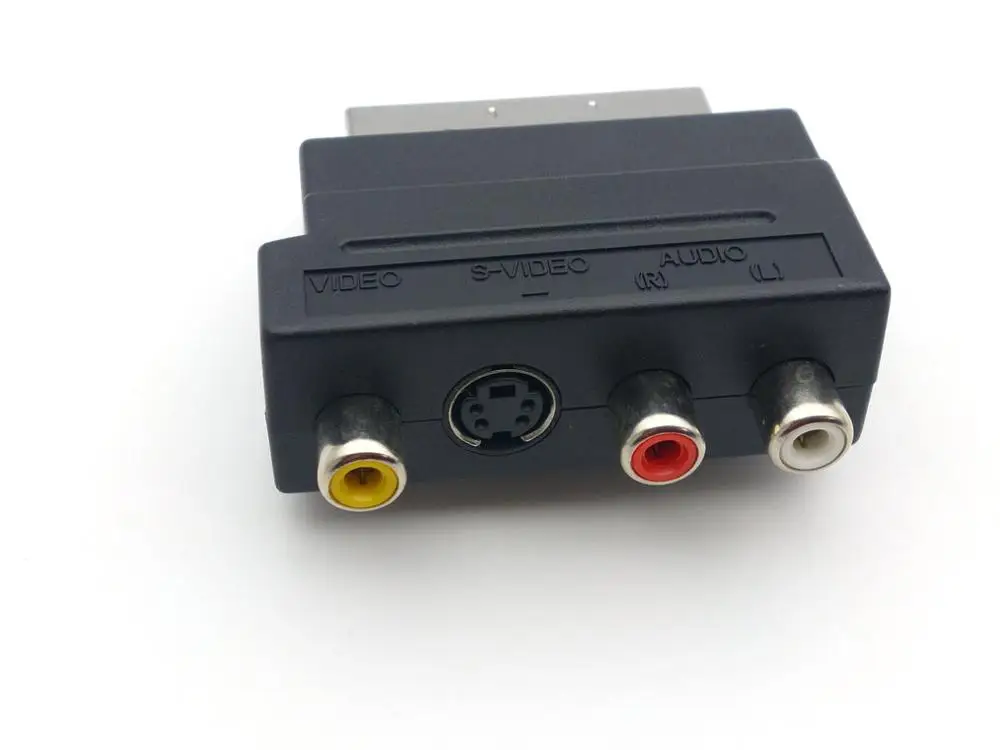 NEW RGB Scart TO Composite 3RCA S-Video AV TV Audio Adapter or Video DVD Recorder TV ADAPTER