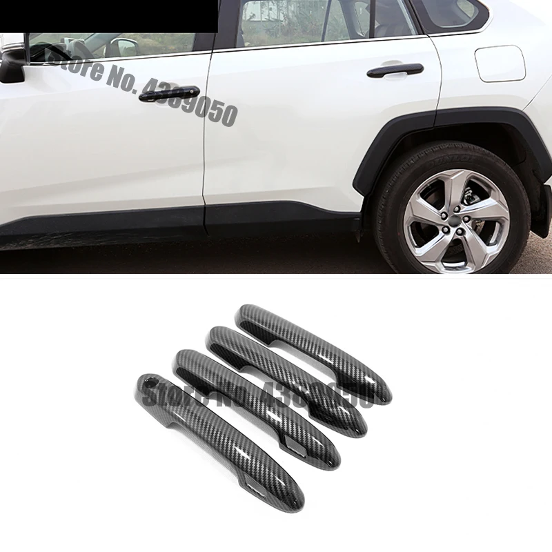 

ABS Chrome For Toyota RAV4 RAV 4 2019 2020 accessories Car door protector Handle Decoration Cover Trim Sticker Car Styling 4pcs