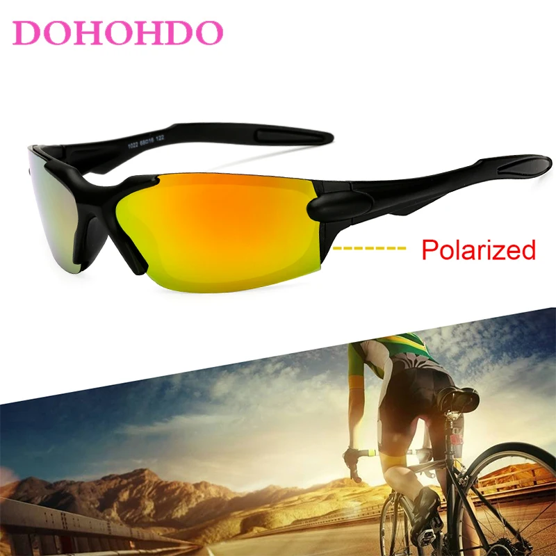 DOHOHDO Polarized Sunglasses Men Rimless Square Driving Sun Glasses Outdoor Driving Shades Goggle UV400 Eyewear Oculos De Sol