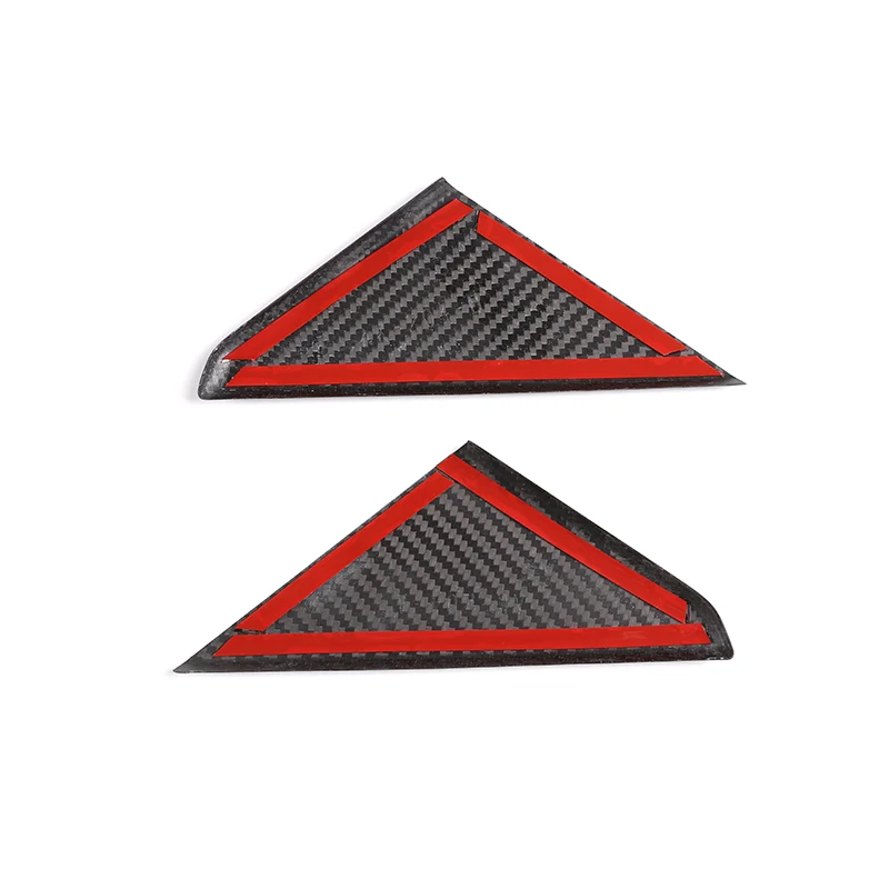 For Porsche 911 718 2012-2020 Real Carbon Fiber Car Front A-pillar Triangle Decoration Accessories Exterior Modification Patch