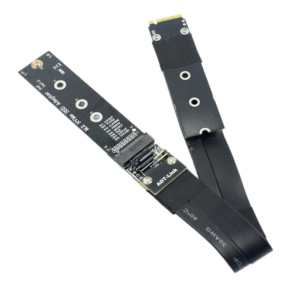 R44SF M.2 for NVMe SSD Extension Cable Solid Drive Riser Card M2 to PCI-Express 3.0 X4 PCIE 32G/bps M Key Extender