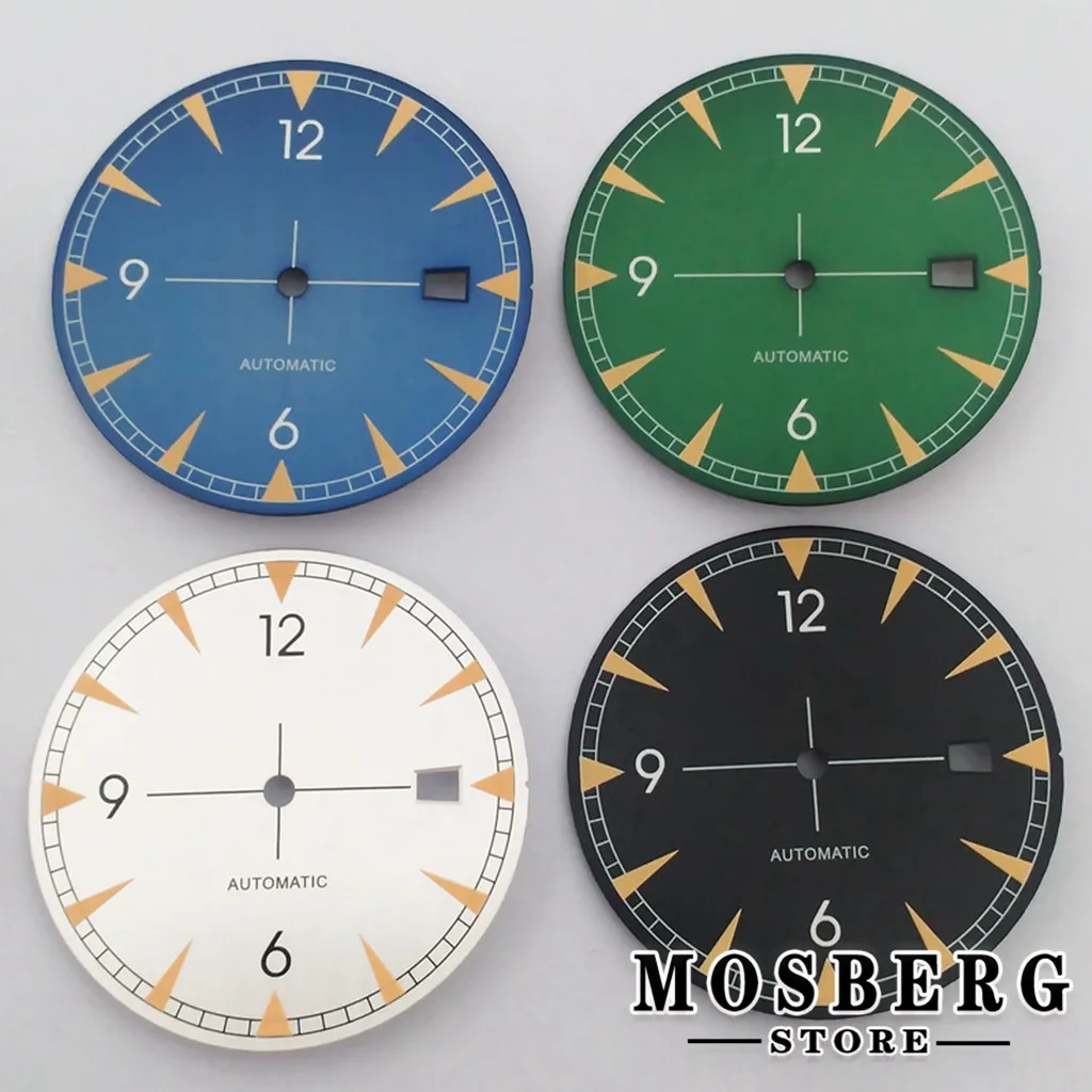 33.2mm Sterile Luminous Men Women Watch Dial With Date Window Accessories For NH35 NH35A Movement