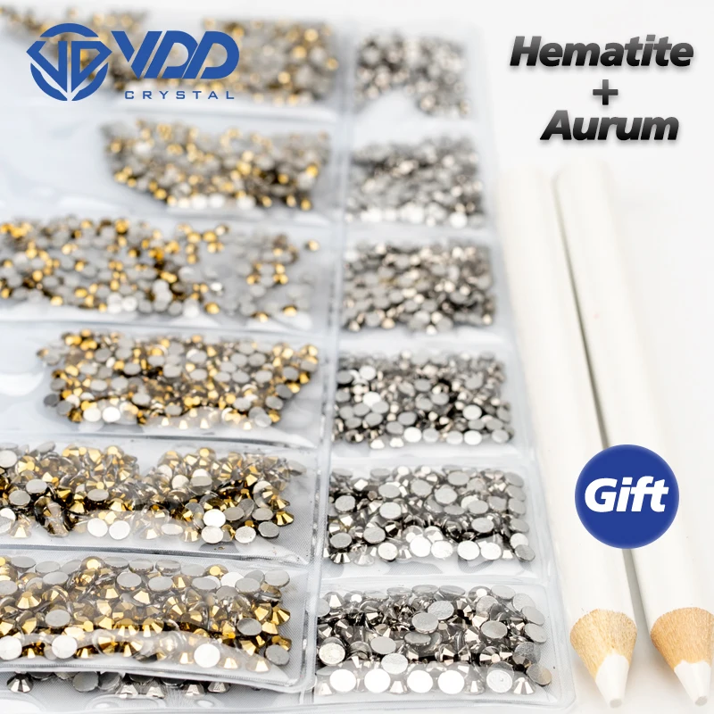 VDD Mix Size SS3-SS10 Nail Art vetro cristallo Strass Non Hotfix Flatback Glitter pietre Strass colorate accessori fai da te