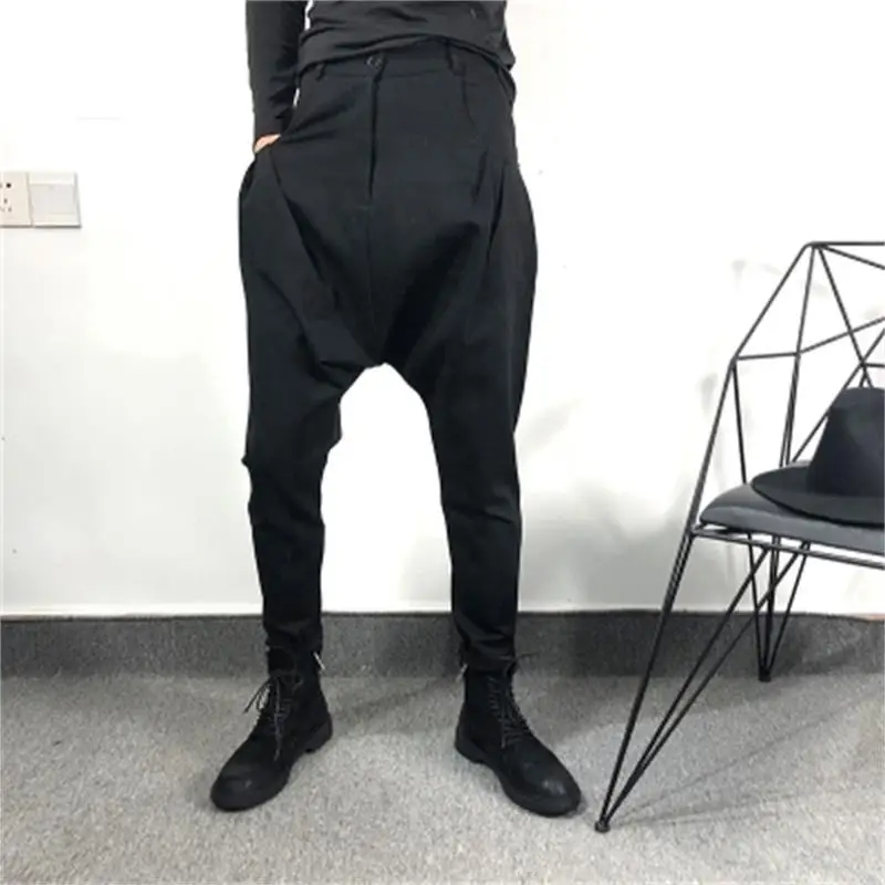 Men's Pencil Pants Spring And Autumn New Solid Color Personality Taper Pants Fashion Slim Low Grade Harlan Pants Casual Pants