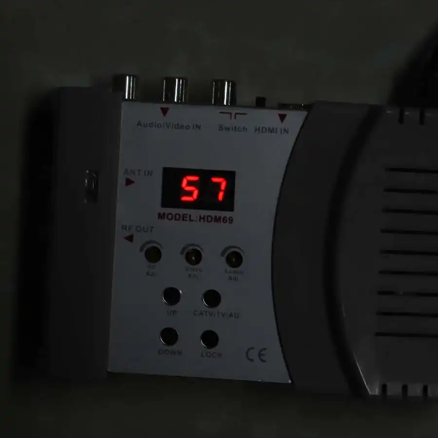 Jectse Convertitore RF Modulatore HDMI, Convertitore Coassiale Composito VHF UHF AV a RF Supporta Il Formato Pal NTSC, con Ingresso/Uscita Antenna e