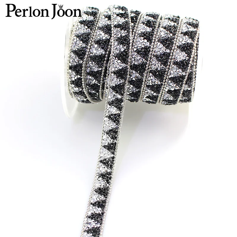 1 yard resin crystal DIY design rhinestone trim TR pattern webbing rope heat fixed ironing clothing decoration accessories TR100