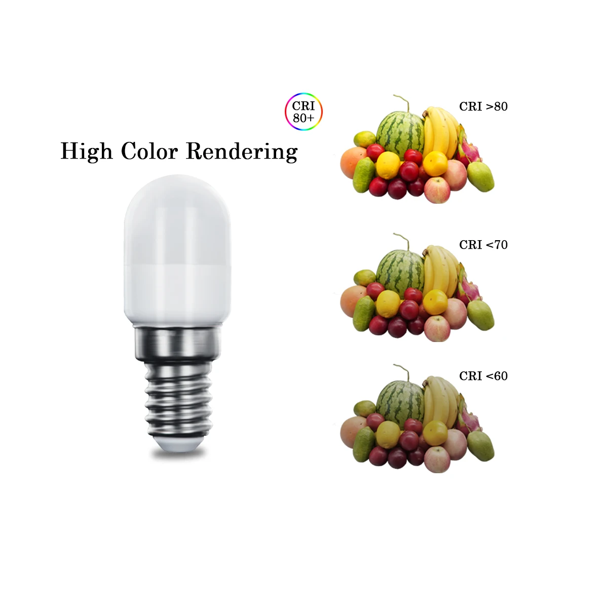 Fridge Lamp Perfume Mini Led bulb E14 1.5w 230v White light is suitable for refrigerators, range hoods and electrical lighting