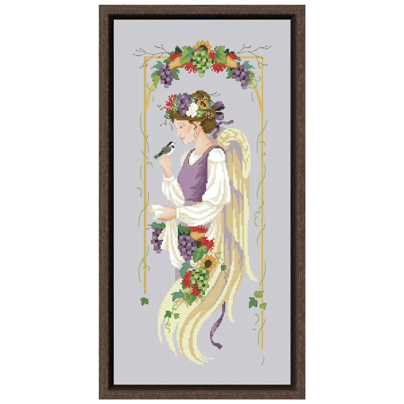 Angel of bounty cross embroidery kit fairy pattern design 18ct 14ct 11ct silver canvas Cross-stitch DIY needlework