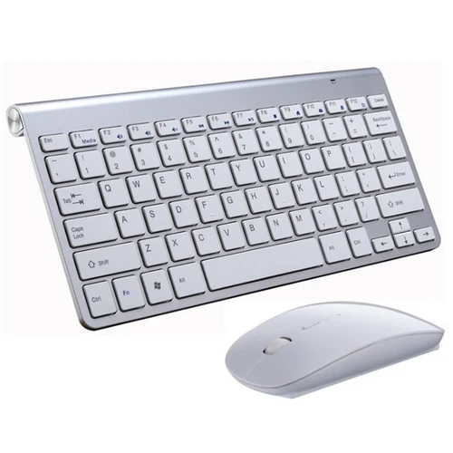 Imagen 2 del producto Combo de teclado y ratón inalámbricos de 2,4G, Mini juego de teclado y ratón coreano, ruso, español, hebreo y árabe para Notebook, portátil y Mac