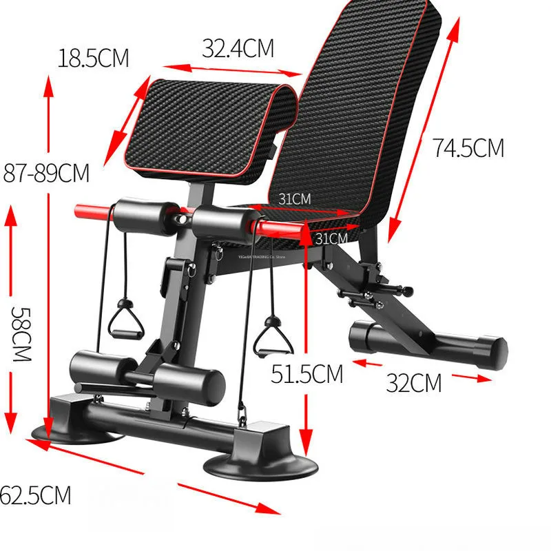 Folded Workout Bench Flat/Incline/Decline Exercise Bench for Full Body Workout, Home Gym Adjustable Weight Bench Dumbbell Bench