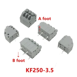 KF250 3.5mm 간격 PCB 연결 단자대 DG250 2P-12P 나사 없는 프레스 스프링 단자, 250A/250B 접합 가능