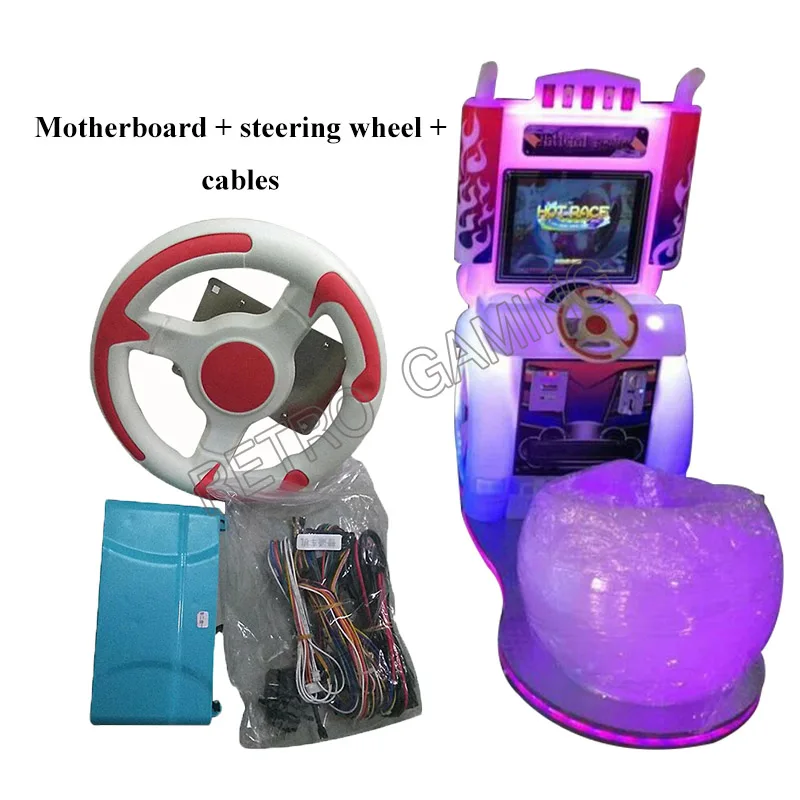 

Fast & Furious Arcade Racing Games Kit Motherboard Main board + Steering wheel + Cables For Kids Amusement Park