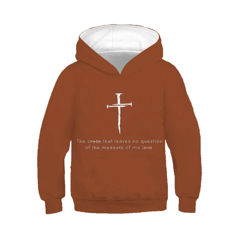 Jumeast เสื้อกันหนาวเด็กผู้ชายเด็กผู้หญิงเด็ก Catholic Jesus CROSS แขนยาวเด็กหมวกฤดูใบไม้ผลิฤดูใบไม้ร่วง