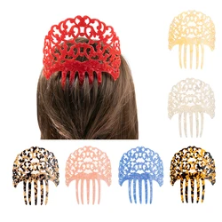 Spanish style Colorful Hair Combs Lady Hair Accessories Vintage Hollow carving Acetic acid Tortoiseshell Wedding Bridal Deco