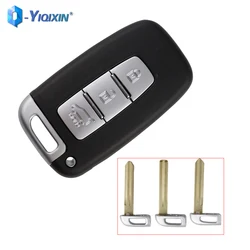 YIQIXIN-carcasa de llave de coche de 3 botones, mando a distancia para Hyundai I30 I45 Ix35 Genesis Equus Sonata Veloster Tucson Elantra Accent, para Kia