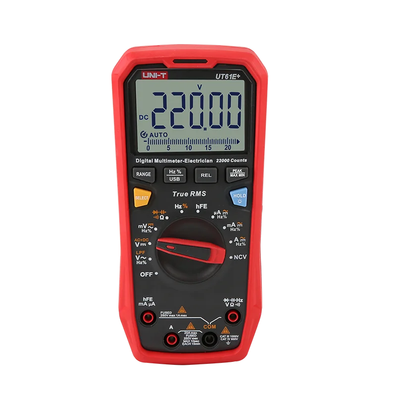 UNI T UT61B + UT61E + UT61D + وحدة اختبار رقمي متعدد ذكية احترافية True RMS نطاق تلقائي 6000 عدد تيار مستمر تيار متردد 1000 فولت