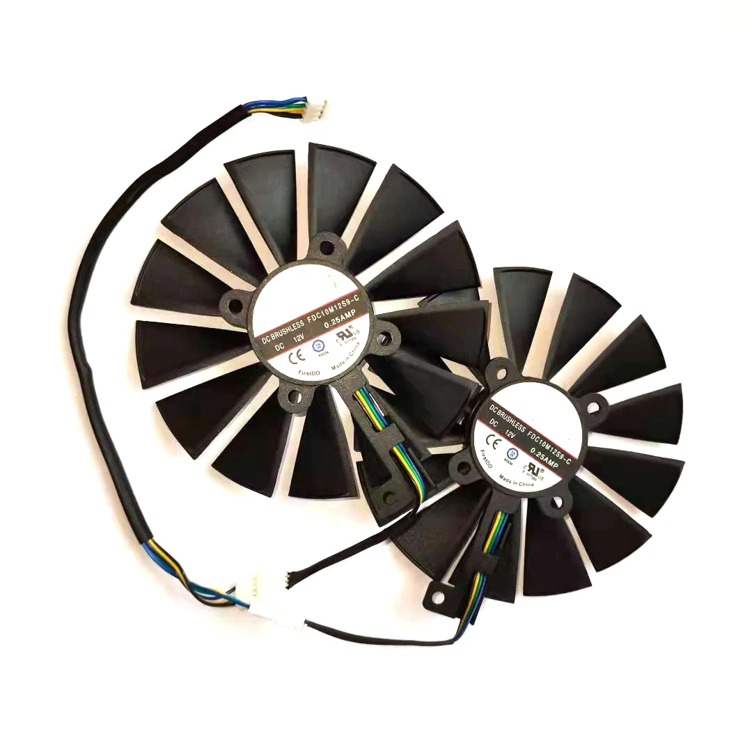 2 pçs/lote Novo FDC10M12S9-C T129215SM 4pin para ASUS STRIX RX470 RX570 fã placa gráfica