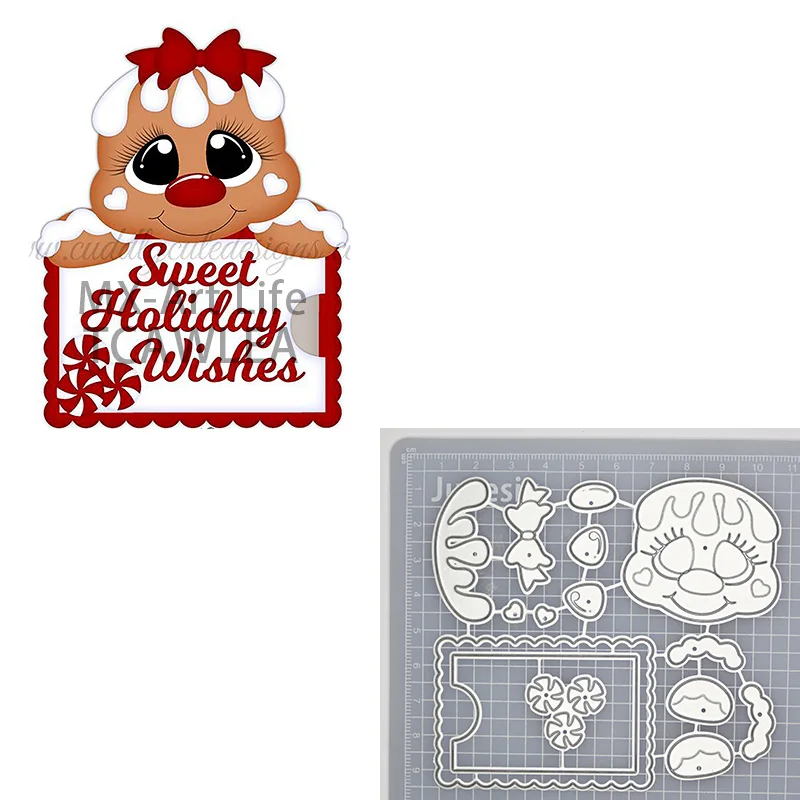 Nowy Snowflake Gingerbread Man Metal wykrojniki świąteczna karta podarunkowa Craft tłoczenie Mold DIY dekoracje do scrapbookingu gilotyna do papieru