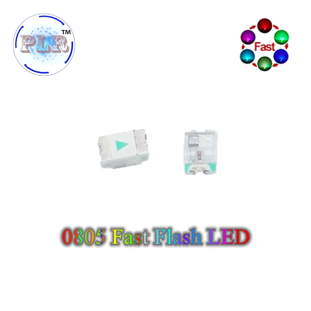 100pcs 0805 Flash LED SMD Diodes White RED Blue Green Yellow Orange RGB PLR Emitting Alto Brilho 0805 Blink Color Change