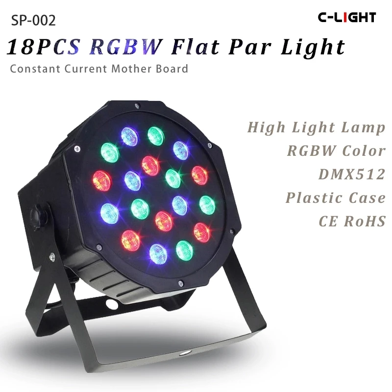 

Stage Light 18W Par Light RGB Laser Projection Light DMX 512 Stage Lighting Effect Christmas Party Family Wedding DJ Bar