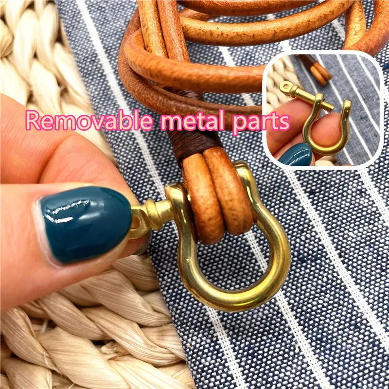 Cowhide Genuine Leather Car Key Ring Keychain Holder Moto Key Chain Cell Phone Lanyard ID Badge Holders Neckline Neck Straps