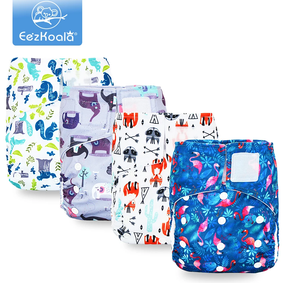 Eezkoala One Size Snelle Droge Sude Doek Zak Luiers Haak-Loop Baby Nappy Wasbare & Verstelbare Doek Luiers Baby nappy