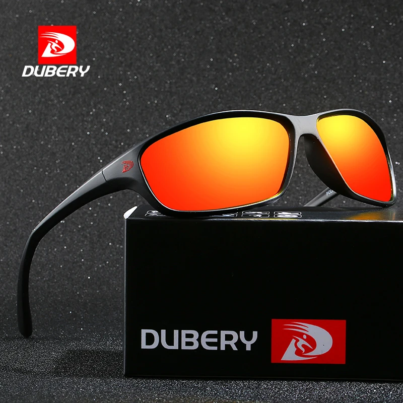 

DUBERY Vintage Sunglasses Polarized Men's Sun Glasses For Men Driving Black Square Oculos Male 10 Colors Model 135