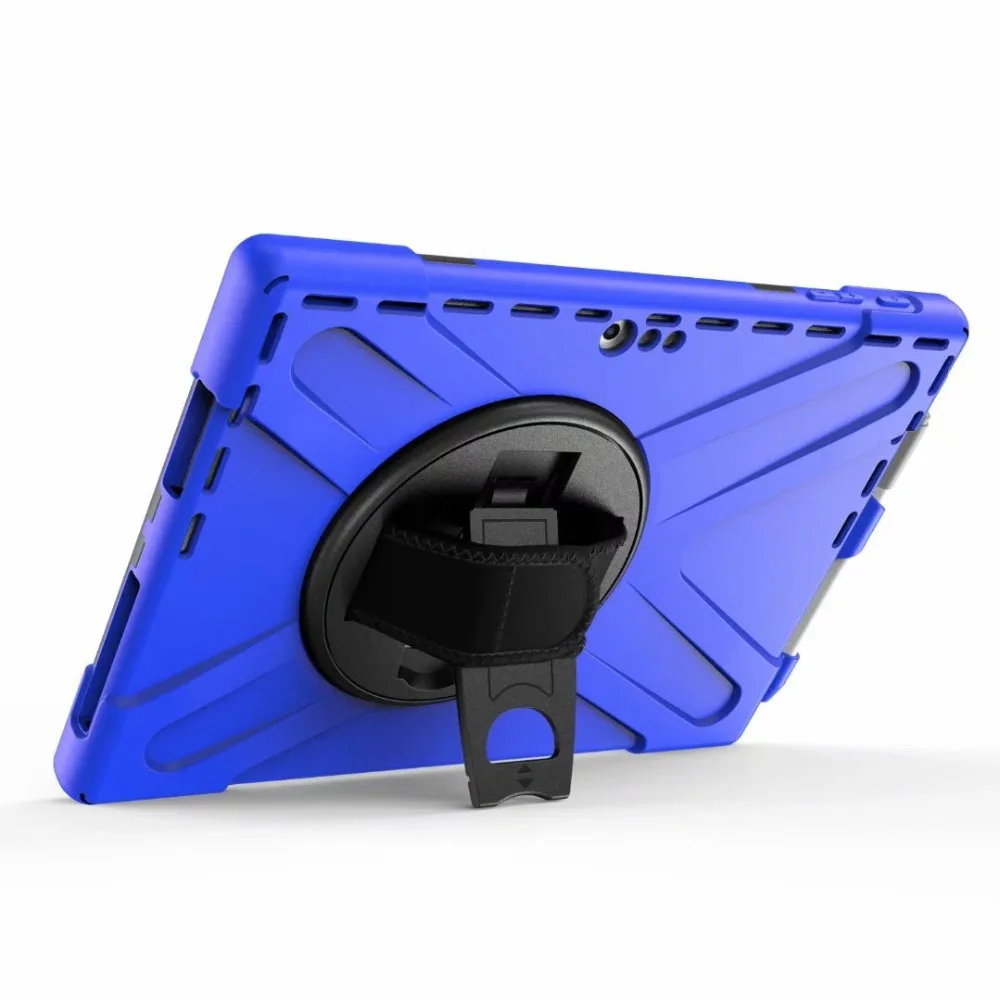 360 Rotating Case for Surface Pro 4 Pro 5 Pro 6 Tablet Cover Silicon + PC Hard Back Children Kids Safe Protective Shell + Pen