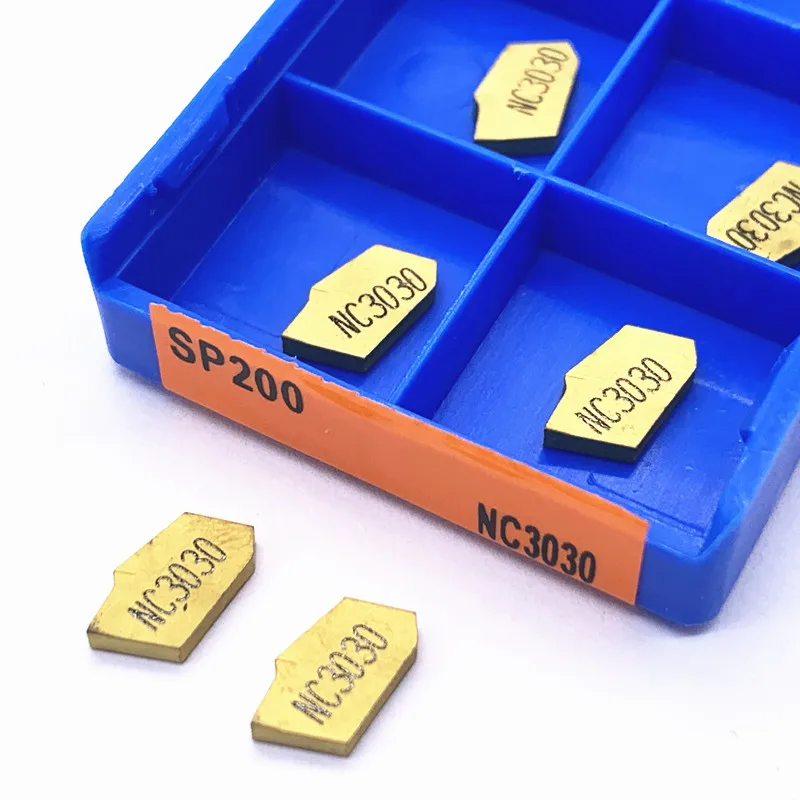 10 Buah Sisipan Grooving SP200 SP300 SP400 PC9030 NC3020 NC3030 LY7010 Sisipan Karbida Grooving SP 300 Alat Bubut Sisipan Balik