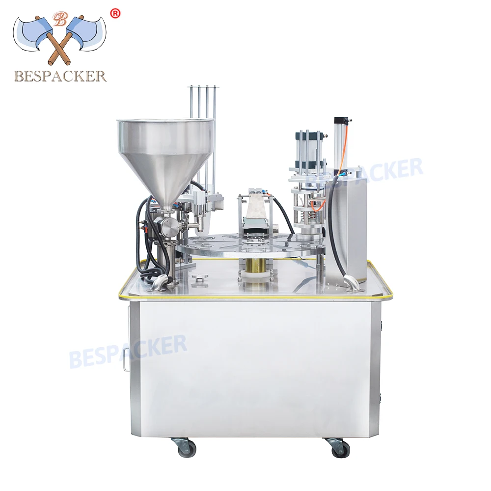 Harga terbaik otomatis minuman Jjuice Elly Yogurt cangkir air mengisi dan mesin penyegel cangkir plastik mesin penyegel