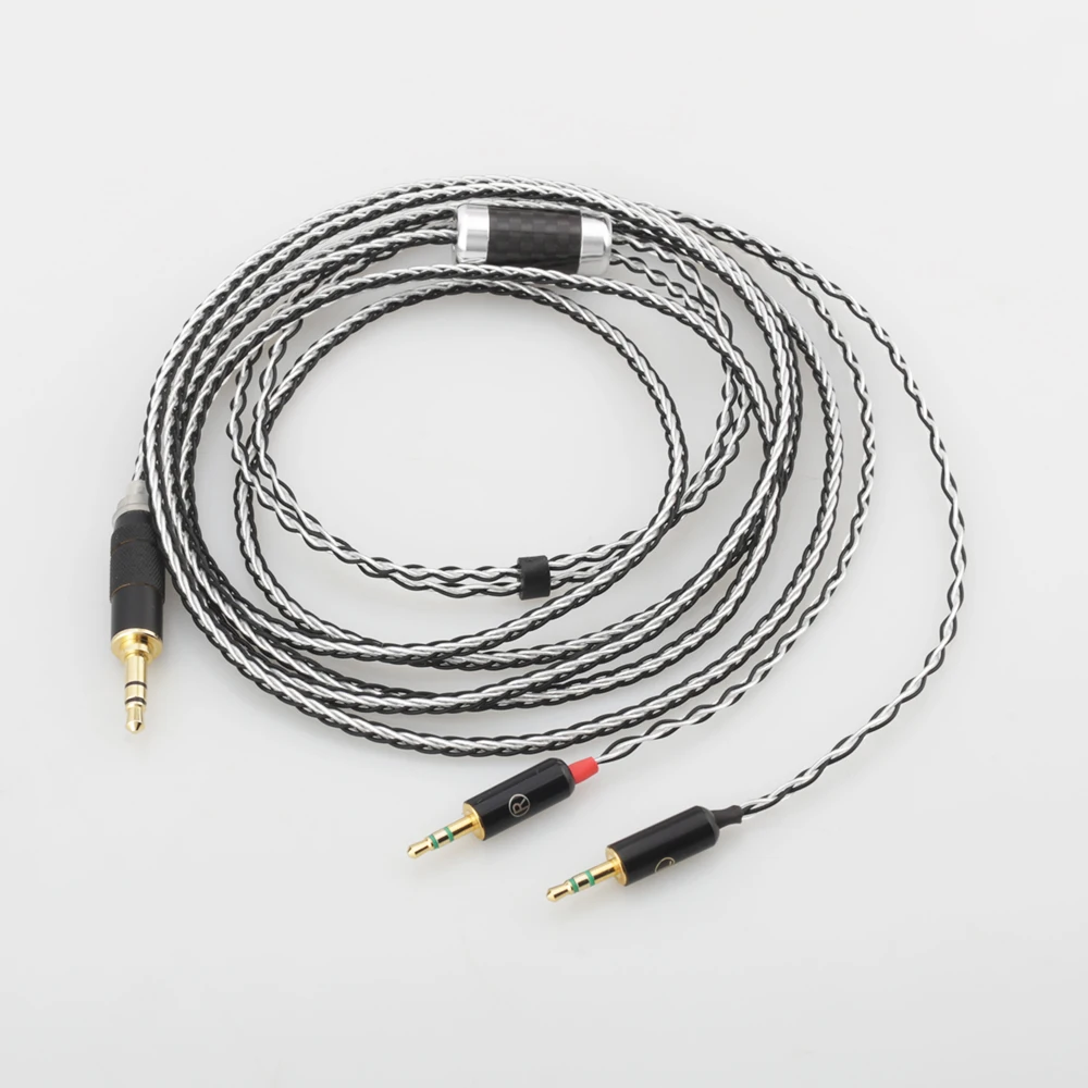 

Audiocrast 3.5 stereo to 2x2.5mm plug Silver Plated Upgrade Cable for HE400i HE1000 HE6 HE500 he560 EDX V2 Headphones