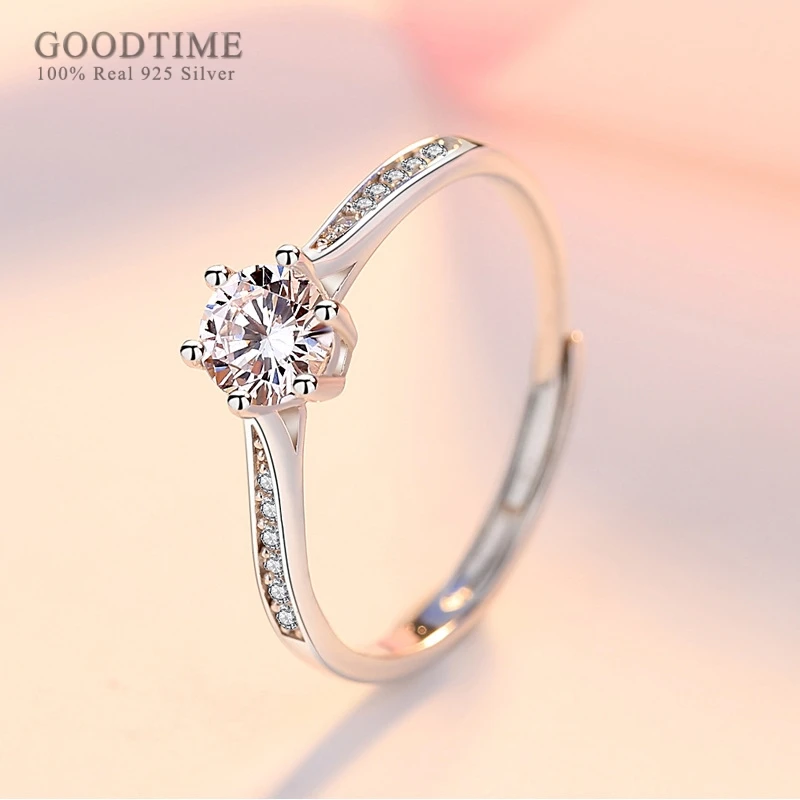 Mode Vrouwen Ringen Echt 925 Sterling Zilveren Ring Sieraden Accessoires Dubbele Liefde Hart Meisje Ring Bruiloft Ring Voor Bridal