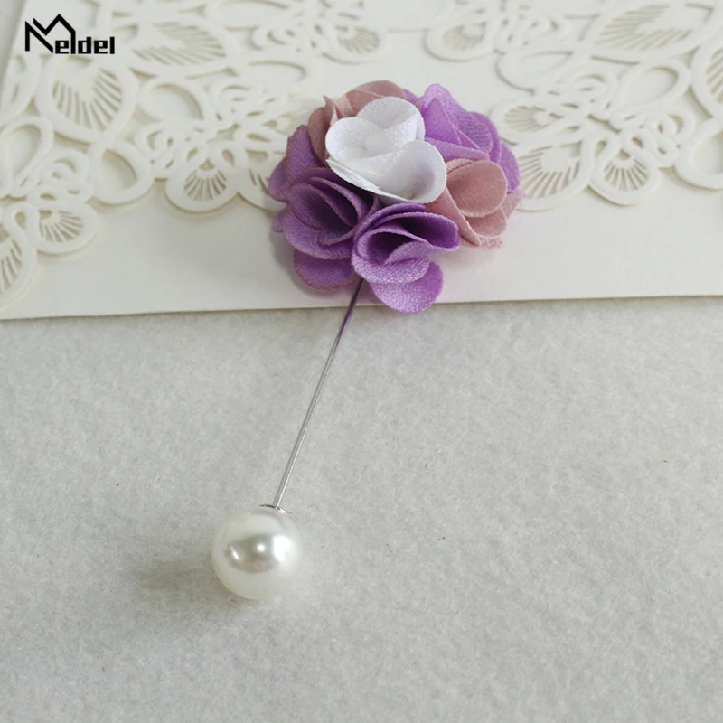 Melel broche de tecido flores, broche de teste de casamento, broche boutique de noivo, corsage, planejador de casamento, acessórios de casamento