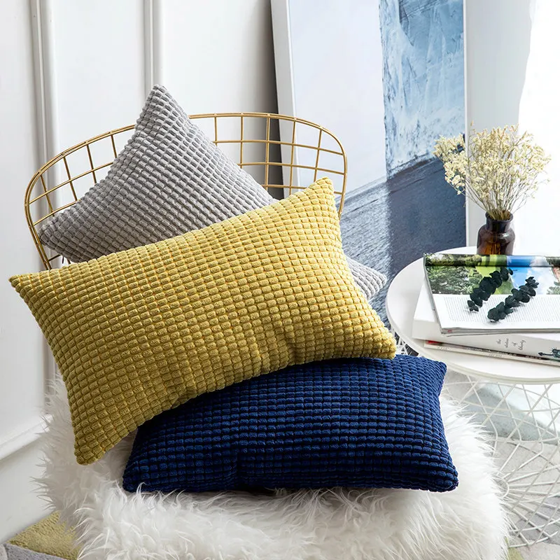المخملية غطاء الوسادة 45x4 5 سنتيمتر وسائد زخرفية كودري أريكة وسادة غطاء لغرفة المعيشة الديكور Kussenhoes لينة ديكور المنزل