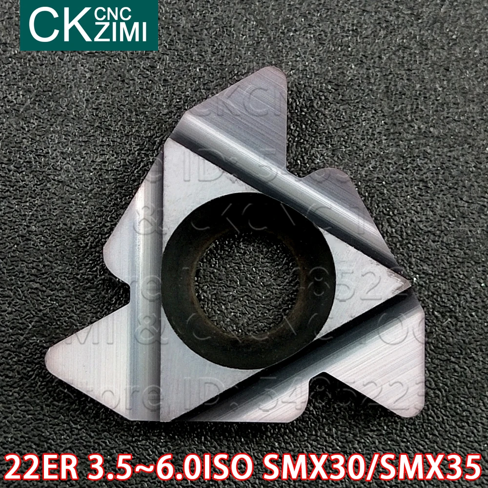 22ER 3.5ISO 4.0ISO 4.5ISO 5.0ISO 5.5ISO 6.0ISO SMX30 SMX35, إدراج كربيد داخلي خيط خارجي تحول خشب CNC مخرطة إدراج