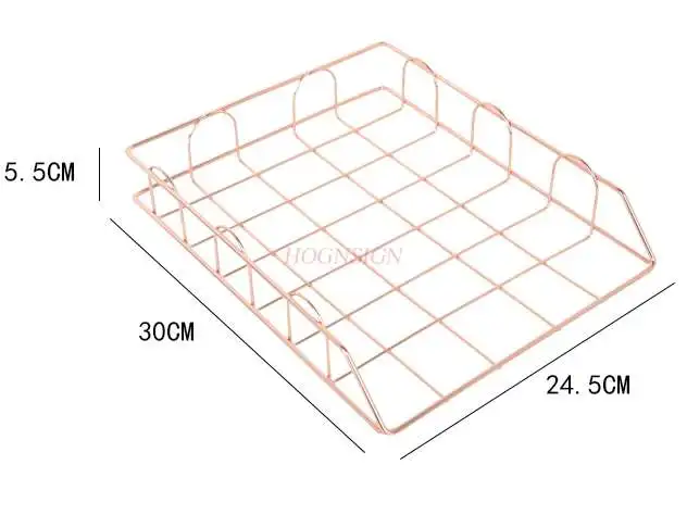 Iron file box file shelf multilayer bookshelf desk student information rack office desktop storage rack
