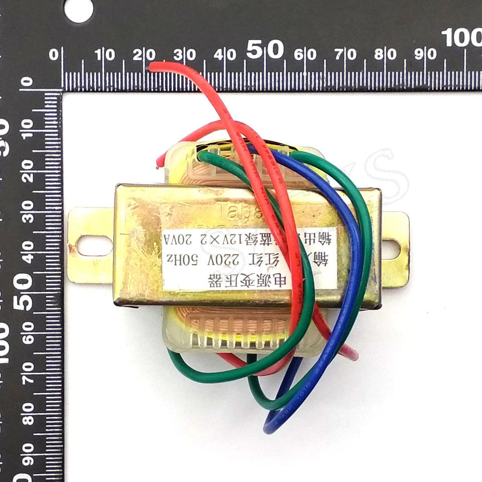 20W EI Ferrite Core Đầu Vào 220V 50Hz Dọc Núi Điện Biến Điện Điện Áp Ra Doubel 12V