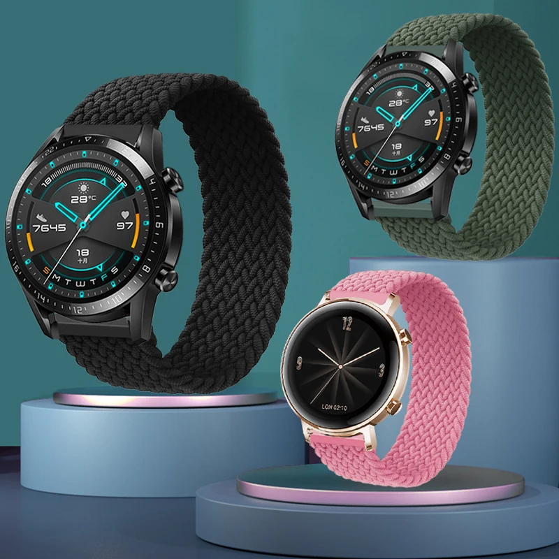 Pulseira de nylon elástica, pulseira para garmin vivoactive 3/4 forerunner 245 645, pulseira música para garmin vivoactive 22mm 20mm