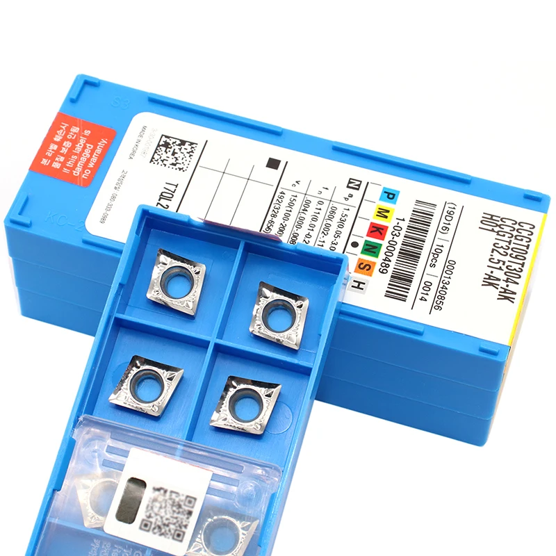 CCGT09T302 CCGT09T304 CCGT09T308 AK H01 CCGT 100% إدراج الأصلي التصنيع باستخدام الحاسب الآلي كربيد الداخلية تحول أداة شفرة من الألمنيوم
