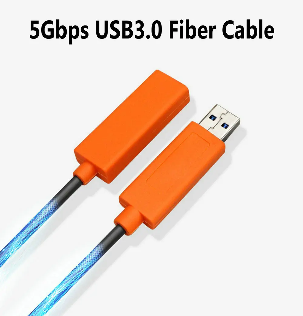 

EB-LINK 115ft/35M USB 3.0 Fiber Optic Extension Cable High Speed 5Gpbs Male to Female Mini USB To USB Extender Cord