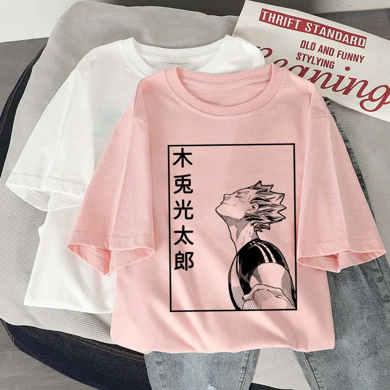 Oya Oya Oya Haikyuu T Shirt Women Kuroo Anime Bokuto Manga Shoyo Volleyball Creative Tshirt Japanese Streetwear Tops Tees Female