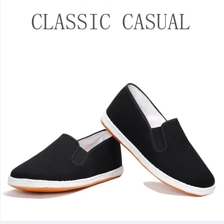 

Manufacturer wholesale handmade old Beijing cloth shoes men Spring Summer KungFu shoes leisure anti-skid driving flat shoes