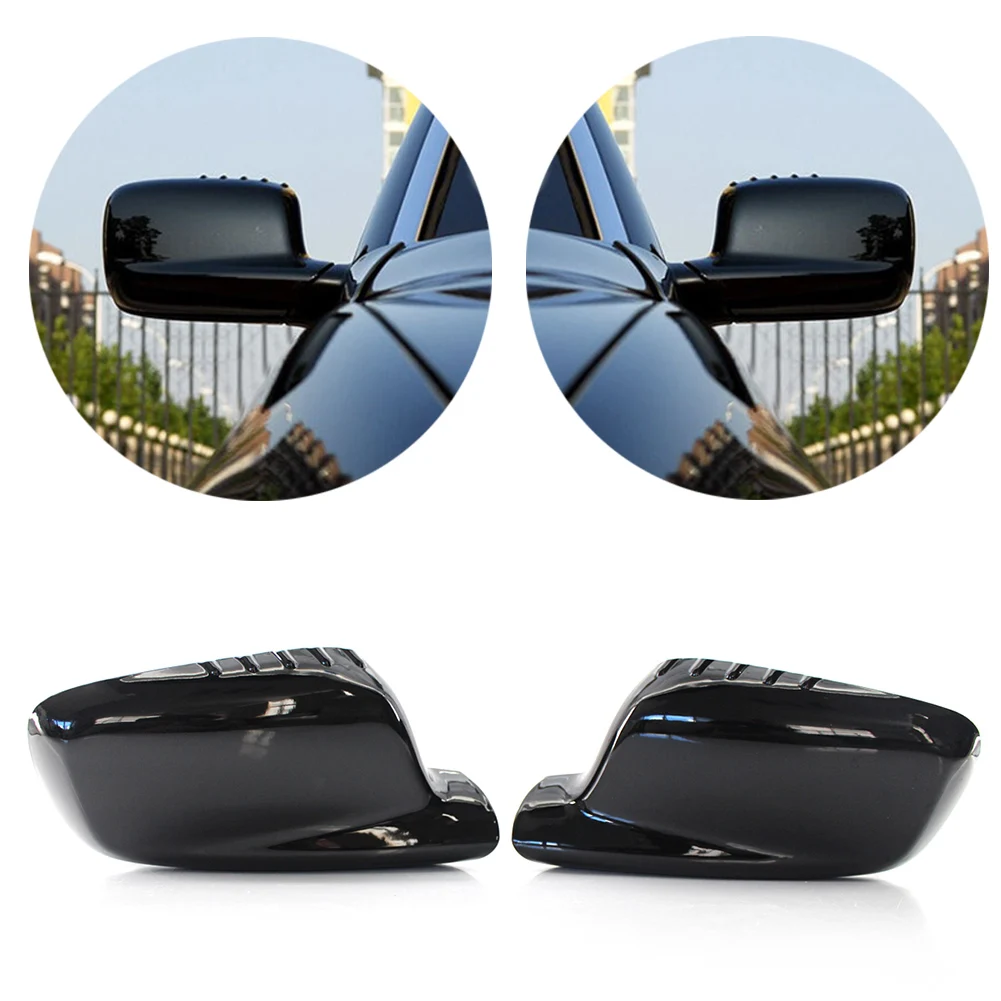 

1Pair Car Door Side Mirror Rearview Mirros Cover For BMW 7 Series E65 E66 E67 2001-2008 & 3Serie E46 2000-2006 Left & Right