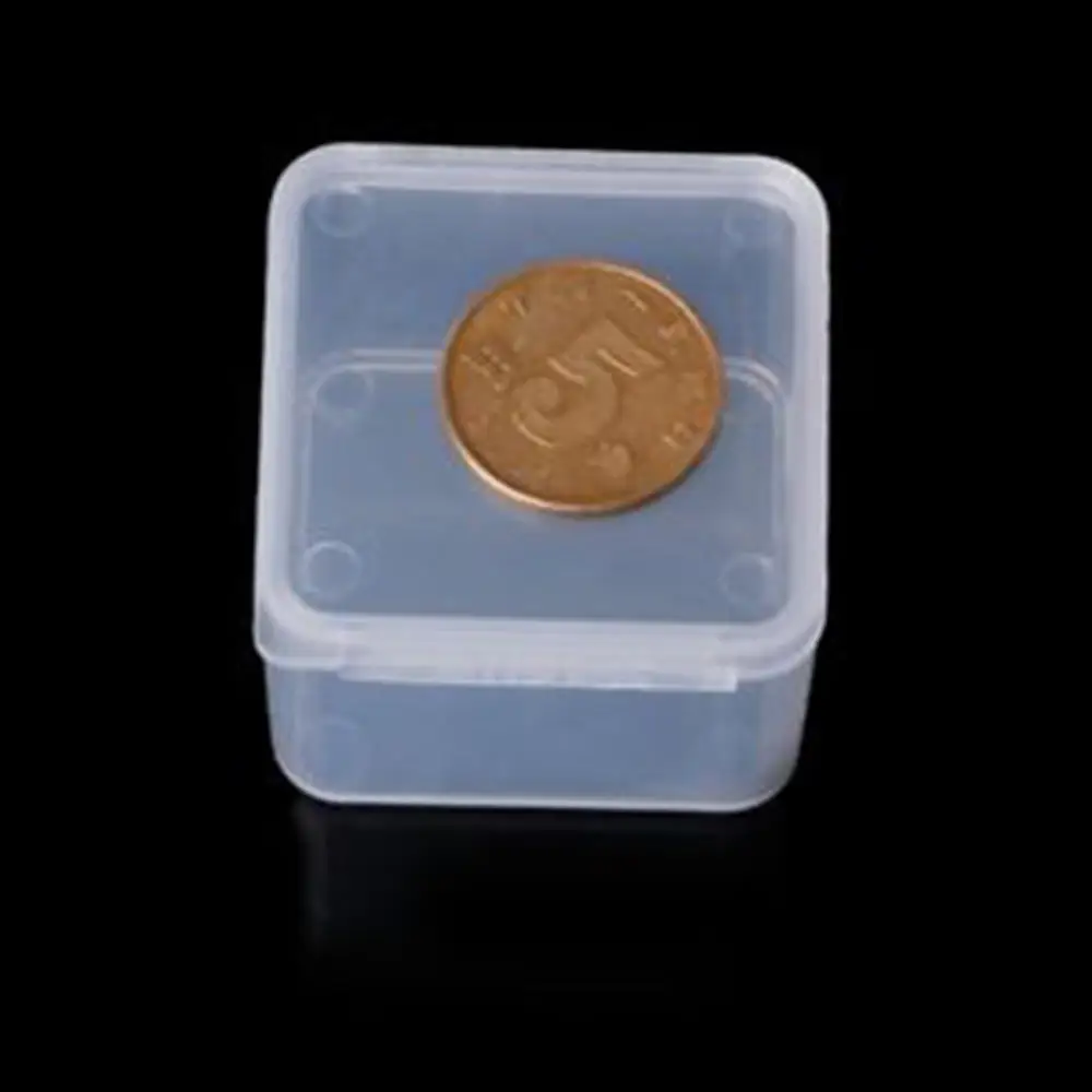 Cheap Mini Jewelry Organizer Storage Box Case Plastic Transparent Coin Pill Jewelry Storage Box Case Orgainzer Tool Dropshipping