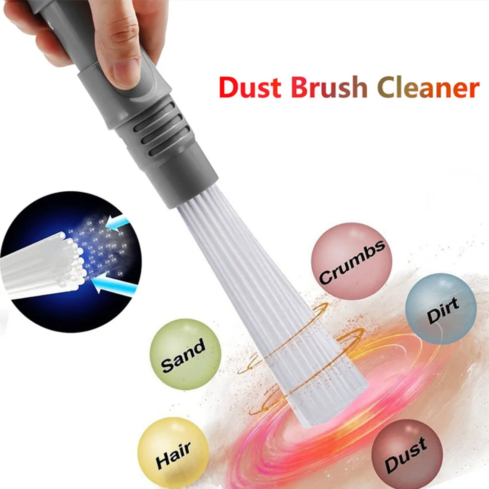 

Universal Vacuum Attachment Dust Daddy Small Suction Brush Tubes Cleaner Remover Tool Cleaning Brush for Air Vents Keyboards